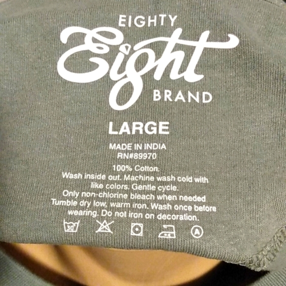 EIGHTY EIGHT VIBES SHORT SLEEVE GRAPHIC TEE SHIRT SIZE LARGE NWOT - Picture 6 of 6